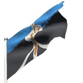 The flag of Invardia waving